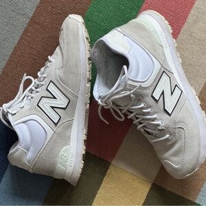 New Balance X Junya Watanabe Grey and White Suede Sneakers